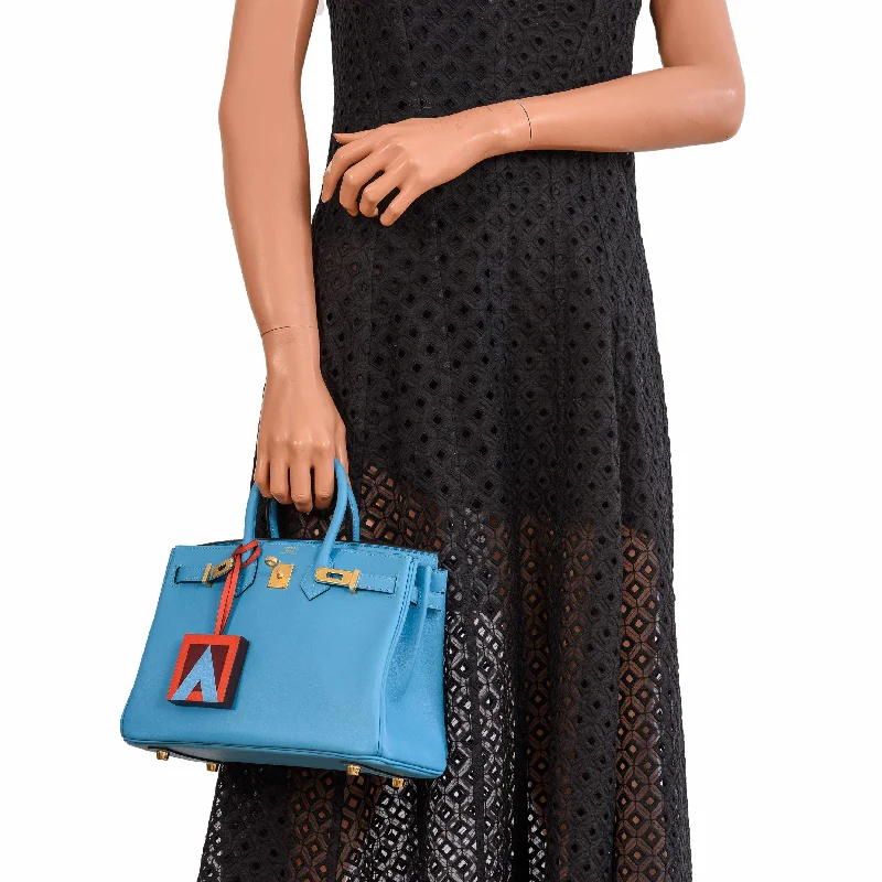 Hermes Birkin 25 Bleu Bleu du Nord Swift Gold Hardware