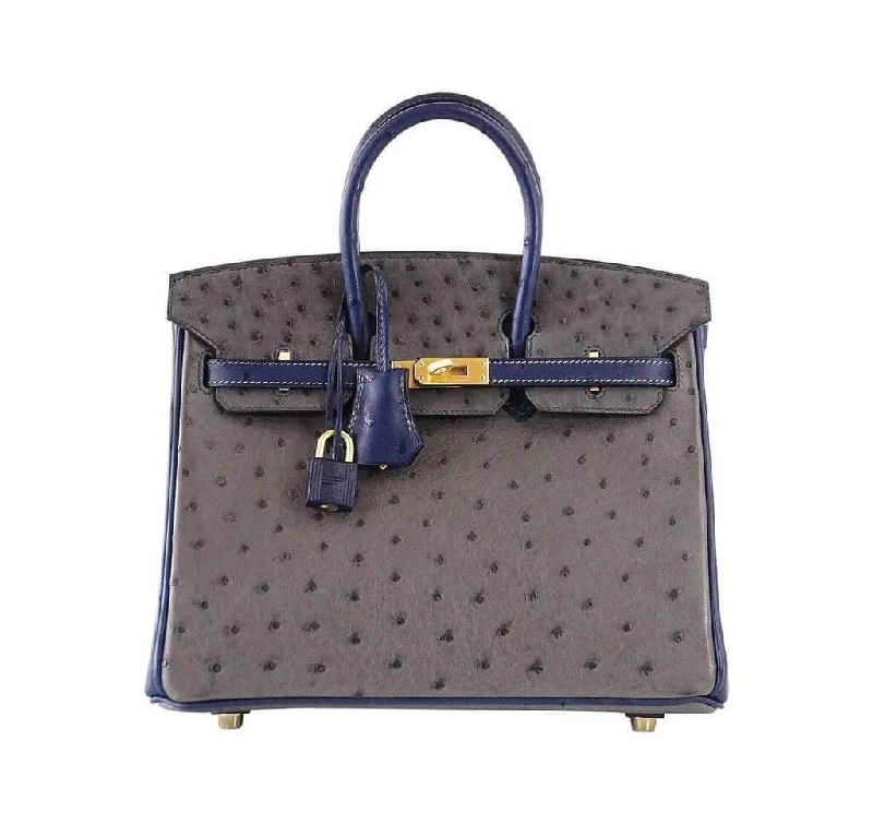 Hermes Birkin 25 HSS Two-Tone Ostrich Bag