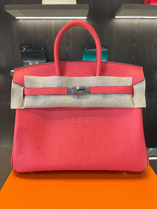 Hermes Birkin 25 Swift Rose Texas Palladium Hardware