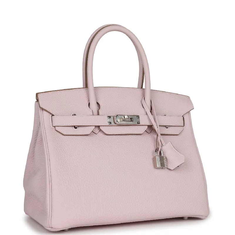 Hermes Birkin 30 Mauve Pale Clemence Palladium Hardware