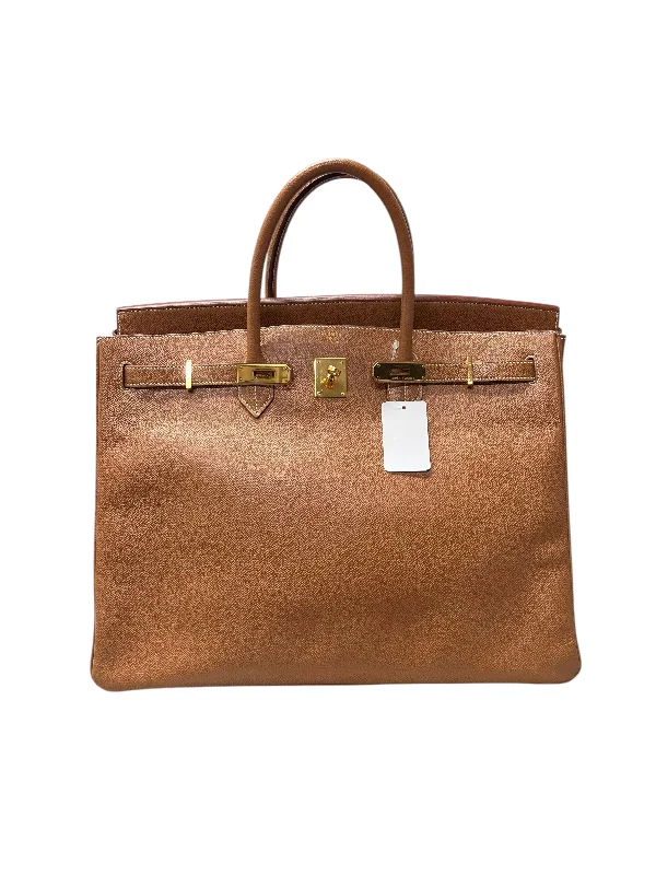 HERMES Birkin 40 Epsom Gold GHW □G Stamp B1027AP93F