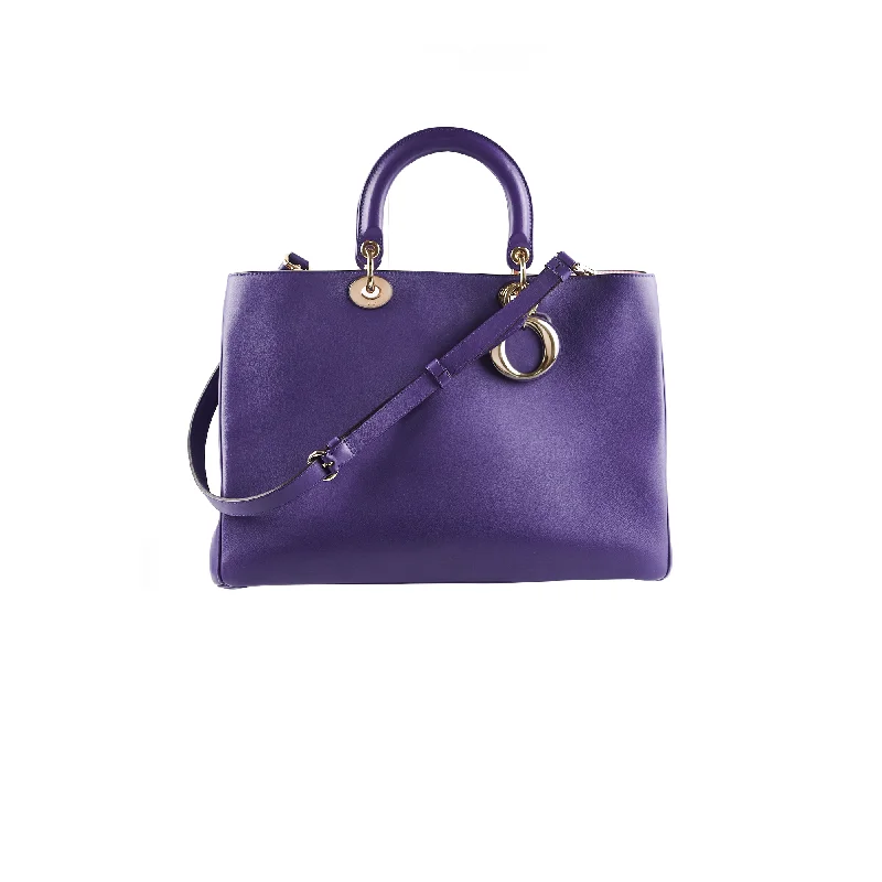 Christian Dior crossbody bags with a front - flap pocket for easy accessDior Diorissimo Medium Tote Purple