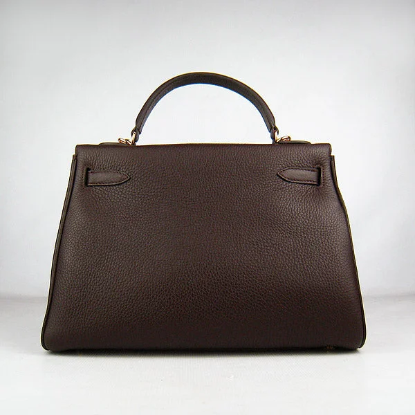 Hermes Kelly 32cm Togo Leather 6108 Dark Coffee Golden