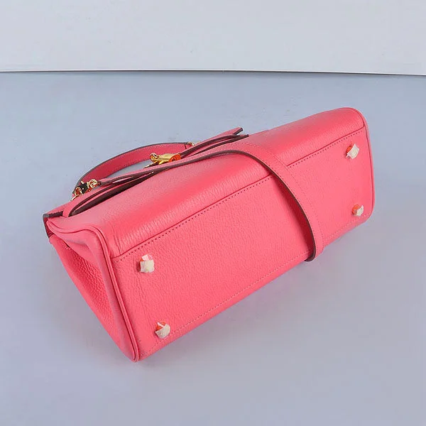 Hermes Kelly 32cm Togo Leather Handbag 6108 Lip Pink Golden