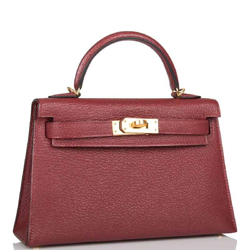 Hermes Kelly Sellier 20 Rouge H Chevre Gold Hardware