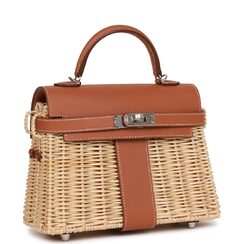 Hermes Mini Picnic Kelly 20 Gold Swift Palladium Hardware