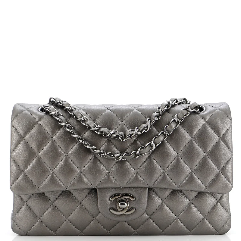 Classic Double Flap Bag Quilted Metallic Calfskin Medium