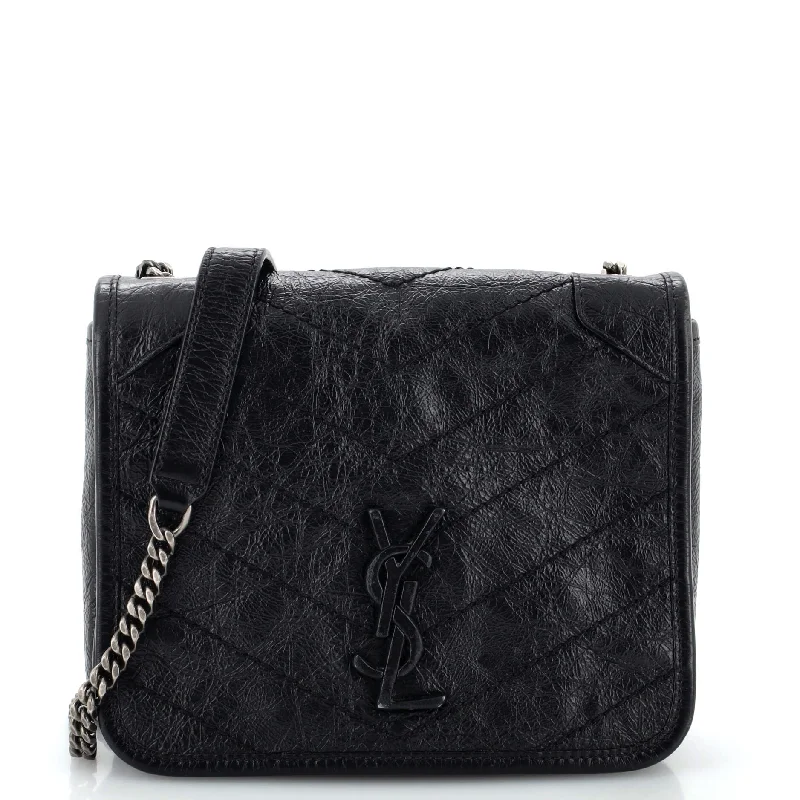 Niki Chain Wallet Matelasse Chevron Leather