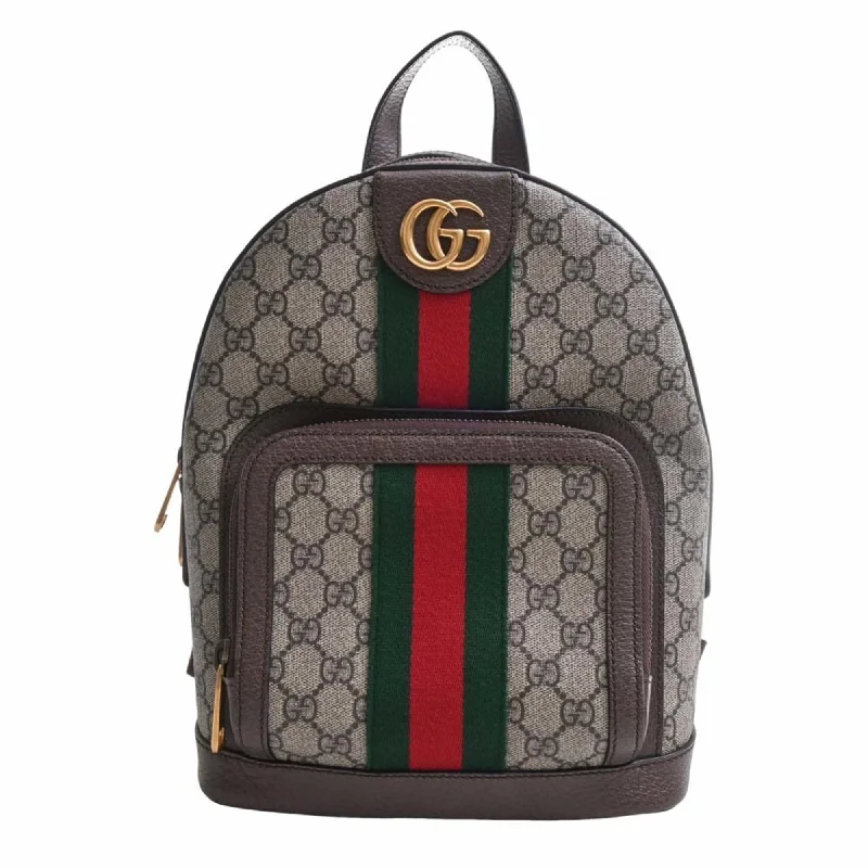 Women Gucci backpacks with a luxurious leather finishWomen Gucci backpacks with a luxurious leather finishGUCCI Ophidia GG Supreme Small Backpack Rucksack 547965 Beige/Brown Women's