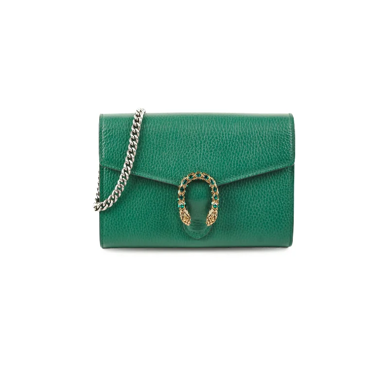 Gucci backpacks for women with a sleek silhouetteGucci backpacks for women with a sleek silhouetteGucci Dionysus Wallet On Chain Green